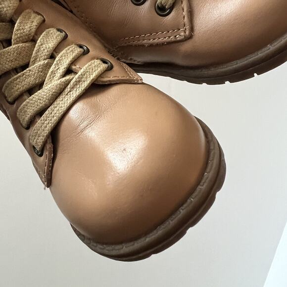 Consciously Baby Leather Knit Combat Boots - Picture 6 of 11